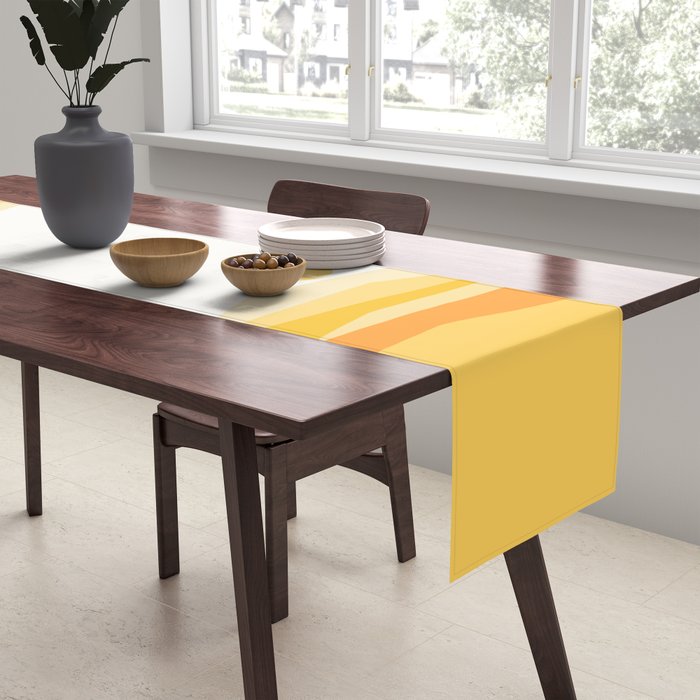 Abstract Landscape 09 Yellow Table Runner Gallery Image 2