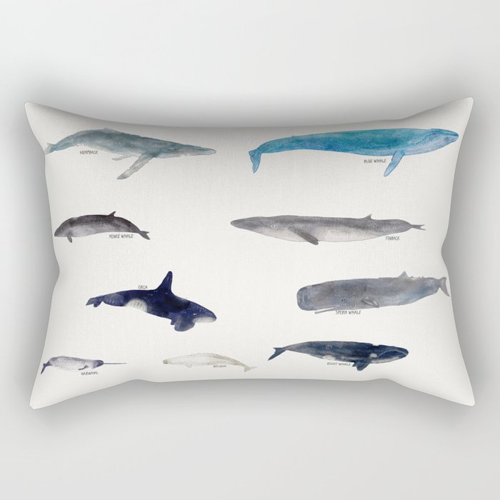 whales Rectangular Pillow Gallery Image 2