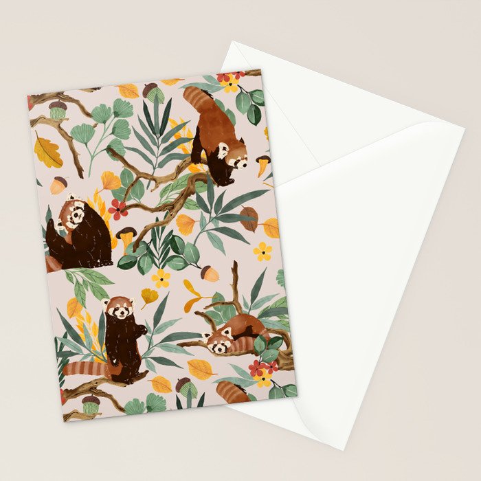RED PANDAS IN WILD NATURE 10 Stationery Card Gallery Image 2