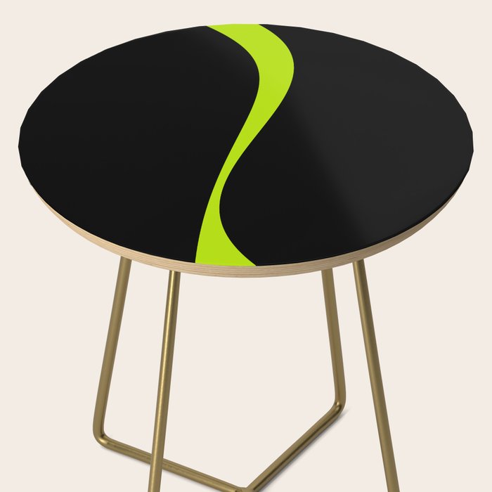 Simple Waves 2 - Lime Green Side Table Gallery Image 2