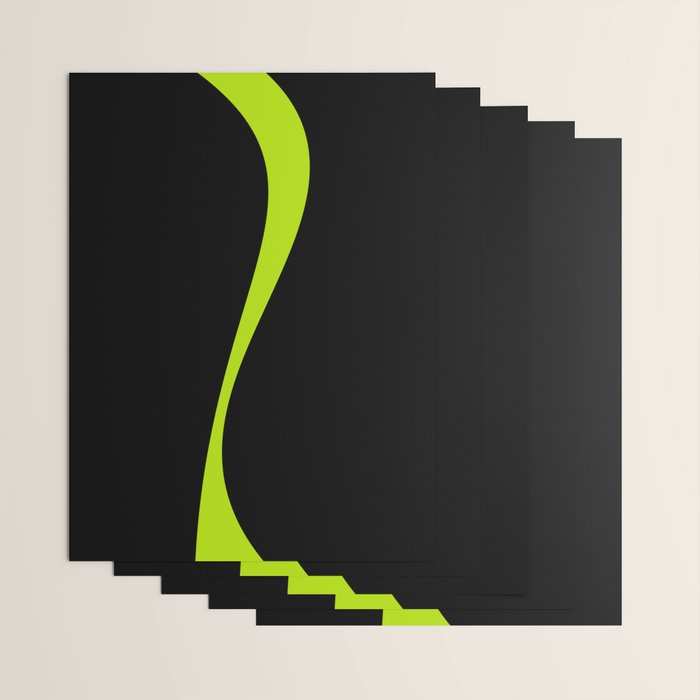 Simple Waves 2 - Lime Green Wrapping Paper Gallery Image 3