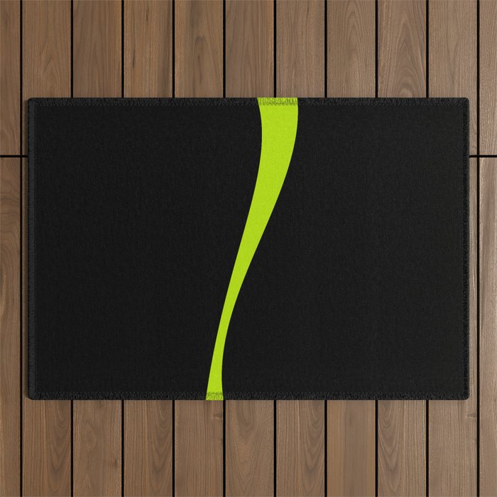 Simple Waves 2 - Lime Green Outdoor Rug Gallery Image 1