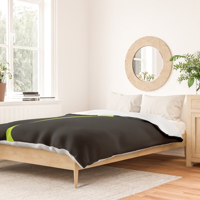 Simple Waves 2 - Lime Green Duvet Cover Gallery Image 2