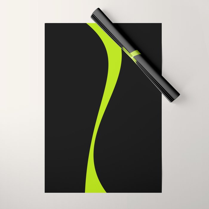 Simple Waves 2 - Lime Green Wrapping Paper Gallery Image 1