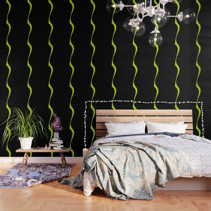 Simple Waves 2 - Lime Green Wallpaper Gallery Image 3