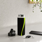 Simple Waves 2 - Lime Green Water Bottle Gallery Image 4