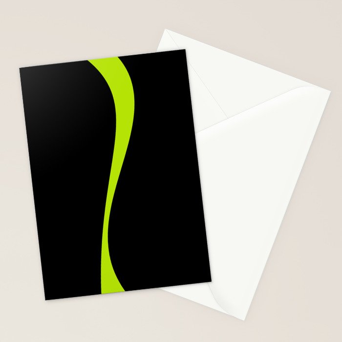Simple Waves 2 - Lime Green Stationery Card Gallery Image 2