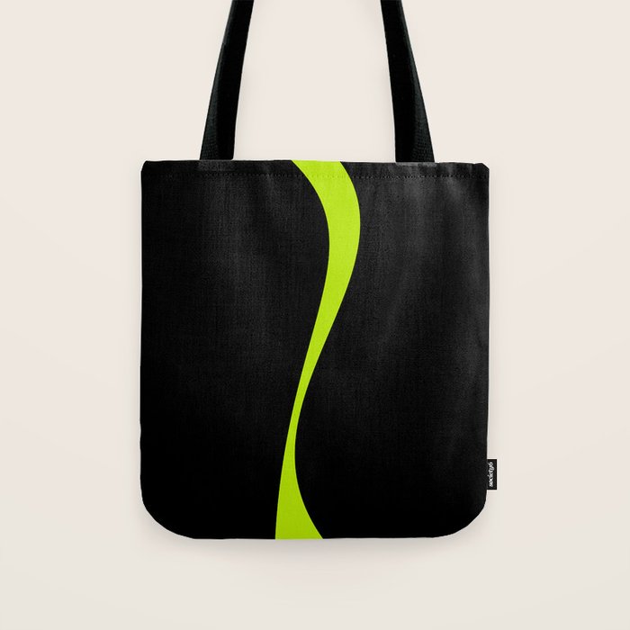 Simple Waves 2 - Lime Green Tote Bag Gallery Image 1