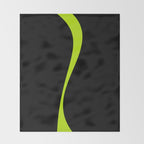 Simple Waves 2 - Lime Green Throw Blanket Gallery Image 2