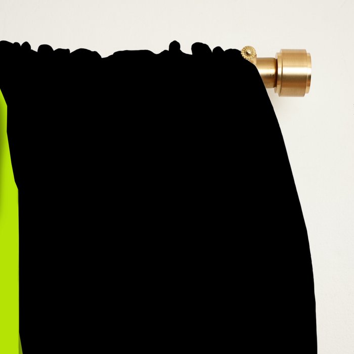 Simple Waves 2 - Lime Green Window Curtain Gallery Image 2