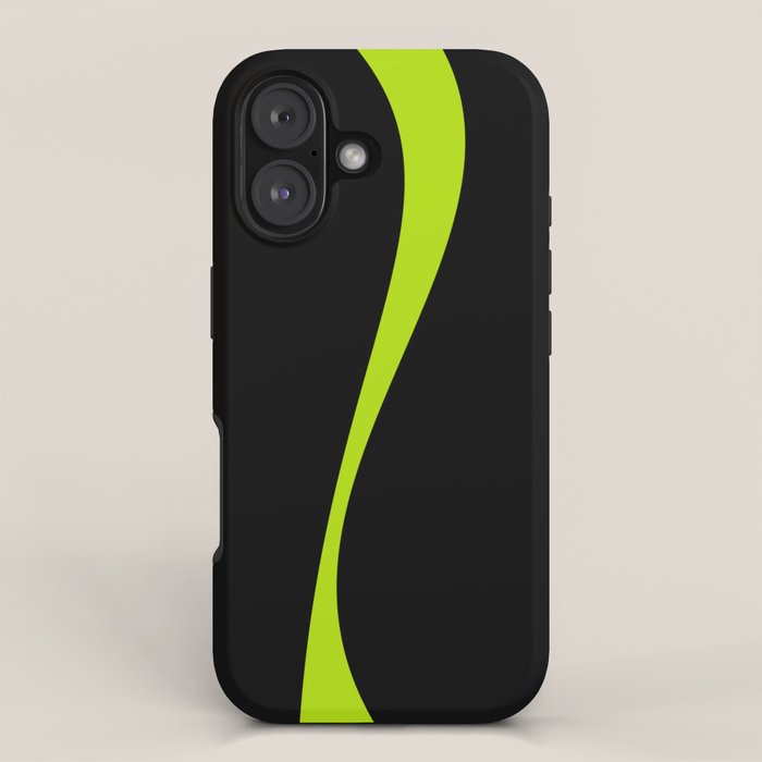 Simple Waves 2 - Lime Green iPhone Case Gallery Image 1