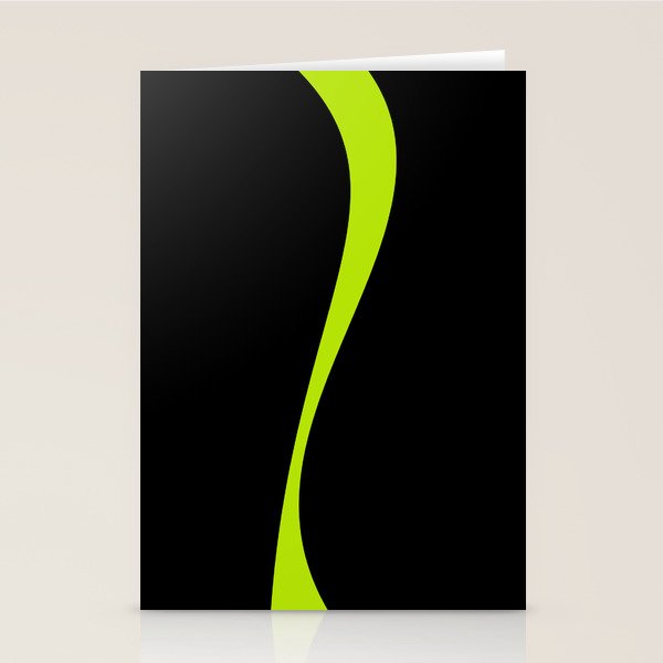 Simple Waves 2 - Lime Green Stationery Card Gallery Image 2