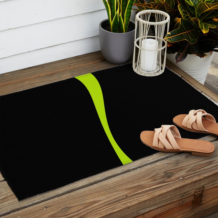 Simple Waves 2 - Lime Green Outdoor Rug Gallery Image 2