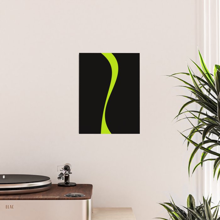 Simple Waves 2 - Lime Green Poster Gallery Image 2