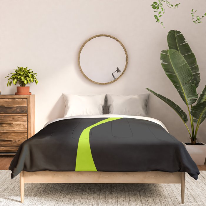 Simple Waves 2 - Lime Green Comforter Gallery Image 3