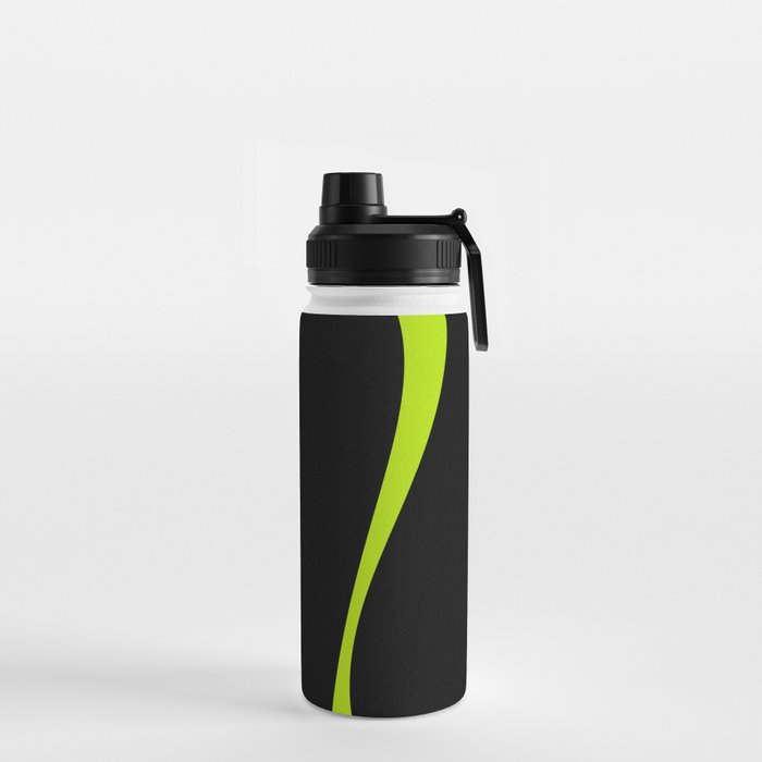 Simple Waves 2 - Lime Green Water Bottle Gallery Image 2