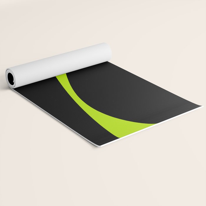 Simple Waves 2 - Lime Green Yoga Mat Gallery Image 2