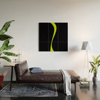 Simple Waves 2 - Lime Green Wood Wall Art Gallery Image 2
