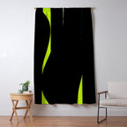 Simple Waves 2 - Lime Green Window Curtain Gallery Image 5