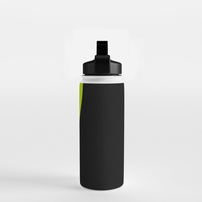 Simple Waves 2 - Lime Green Water Bottle Gallery Image 2