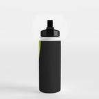 Simple Waves 2 - Lime Green Water Bottle Gallery Image 2