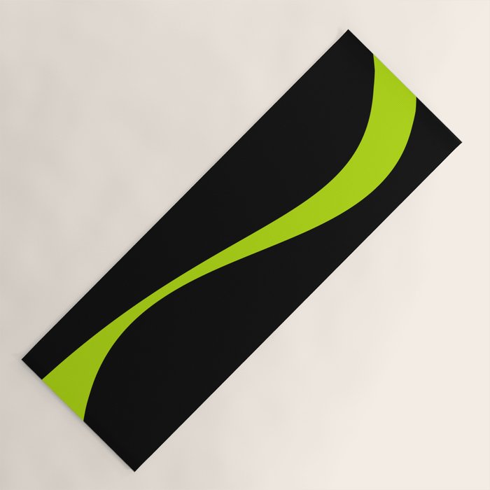 Simple Waves 2 - Lime Green Yoga Mat Gallery Image 1