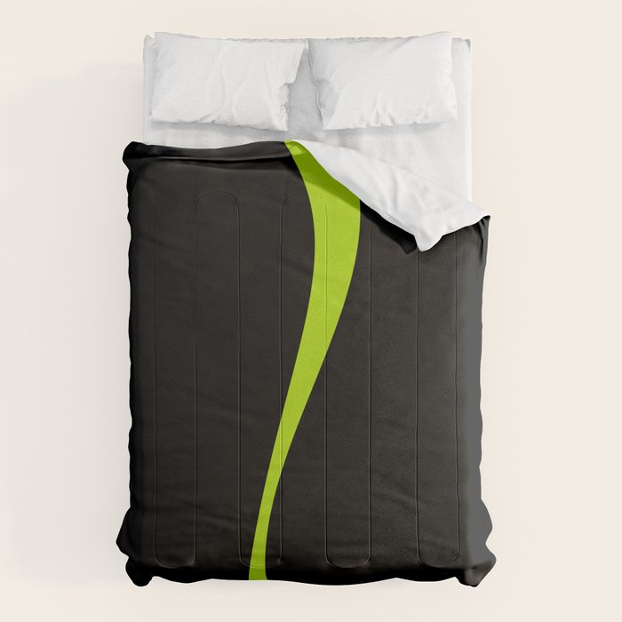 Simple Waves 2 - Lime Green Comforter Gallery Image 1