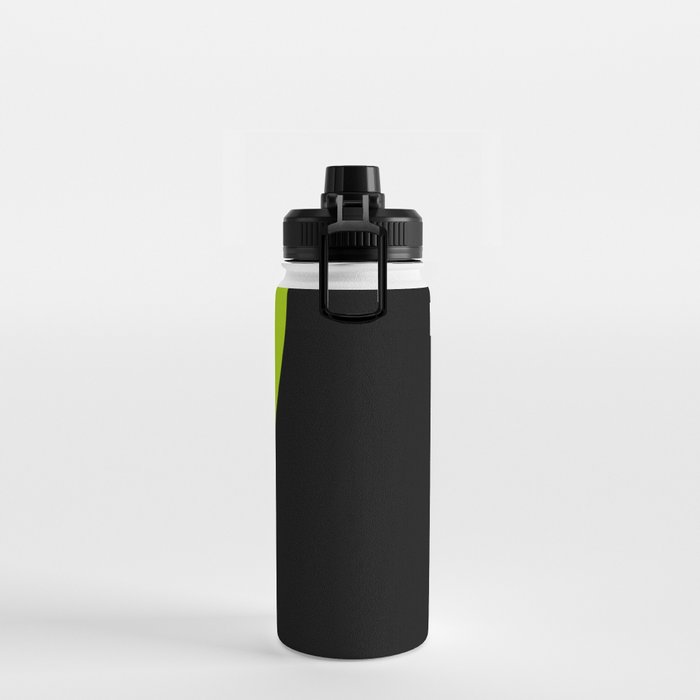 Simple Waves 2 - Lime Green Water Bottle Gallery Image 2