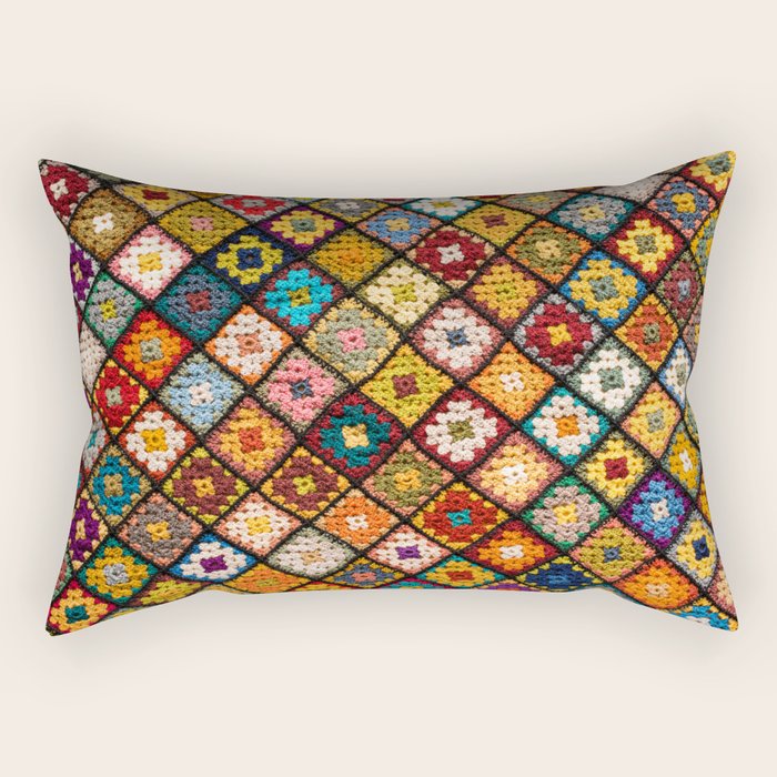Granny square Rectangular Pillow Gallery Image 2