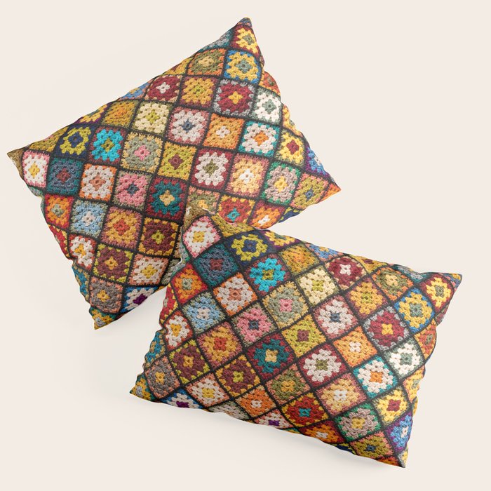 Granny square Pillow Sham Gallery Image 3