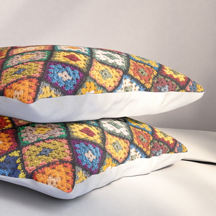 Granny square Pillow Sham Gallery Image 3