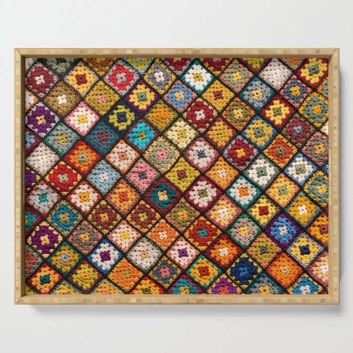 Granny square Serving Tray Gallery Image 1