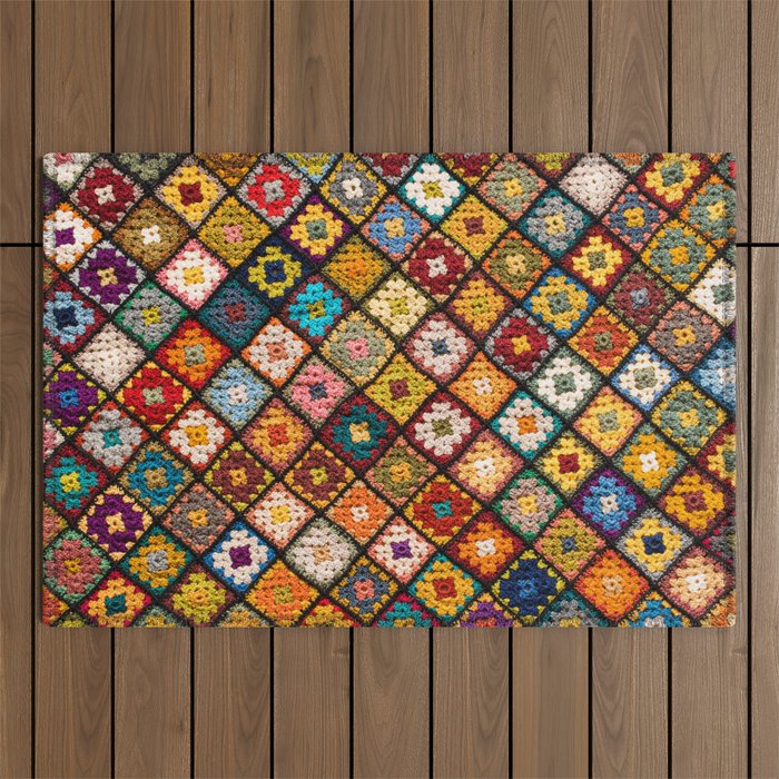 Granny Square Outdoor Rug