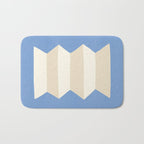 Geometric Vase - White Ivory on Light Blue Bath Mat Gallery Image 1
