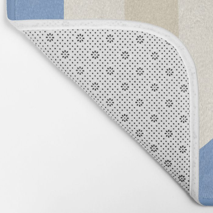 Geometric Vase - White Ivory on Light Blue Bath Mat Gallery Image 2