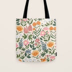 Flowers of the Meadow - beige Tote Bag Gallery Image 1