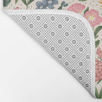 Flowers of the Meadow - beige Bath Mat Gallery Image 2