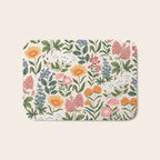 Flowers of the Meadow - beige Bath Mat Gallery Image 1