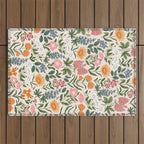 Flowers of the Meadow - beige Outdoor Rug Gallery Image 1