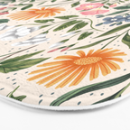 Flowers of the Meadow - beige Bath Mat Gallery Image 3