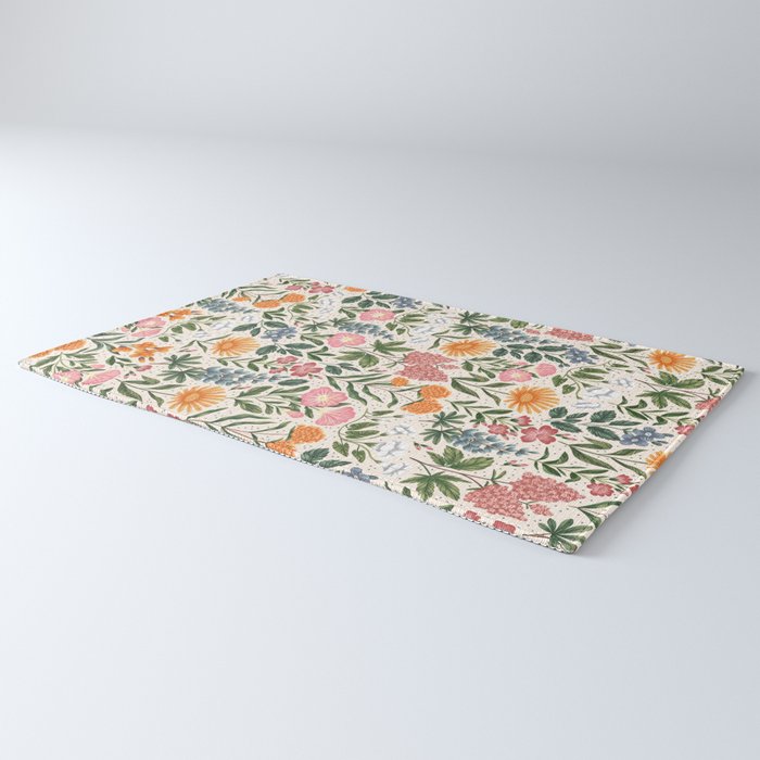 Flowers of the Meadow - beige Rug Gallery Image 3