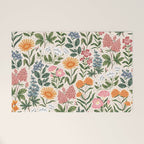 Flowers of the Meadow - beige Welcome Mat Gallery Image 1