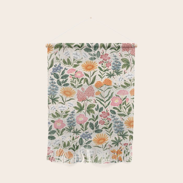 Flowers of the Meadow - beige Wall Hanging Gallery Image 1