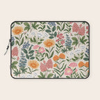 Flowers of the Meadow - beige Laptop Sleeve Gallery Image 1