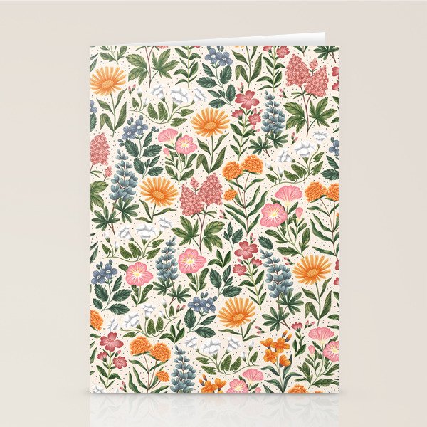 Flowers of the Meadow - beige Stationery Card Gallery Image 2