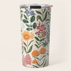 Flowers of the Meadow - beige Travel Mug Gallery Image 1