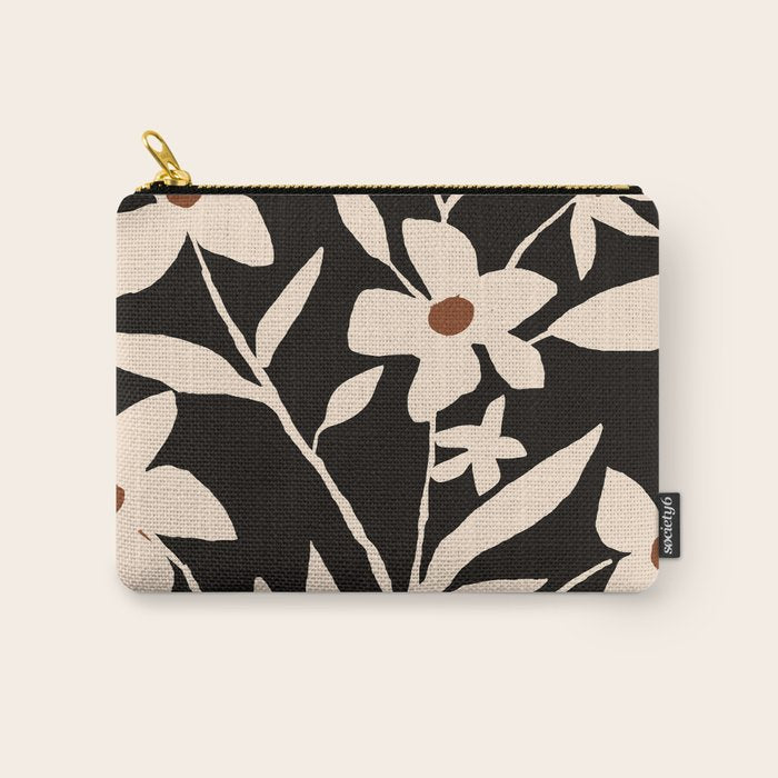 Abstract Minimal Flowers 29 Carry All Pouch Gallery Image 1