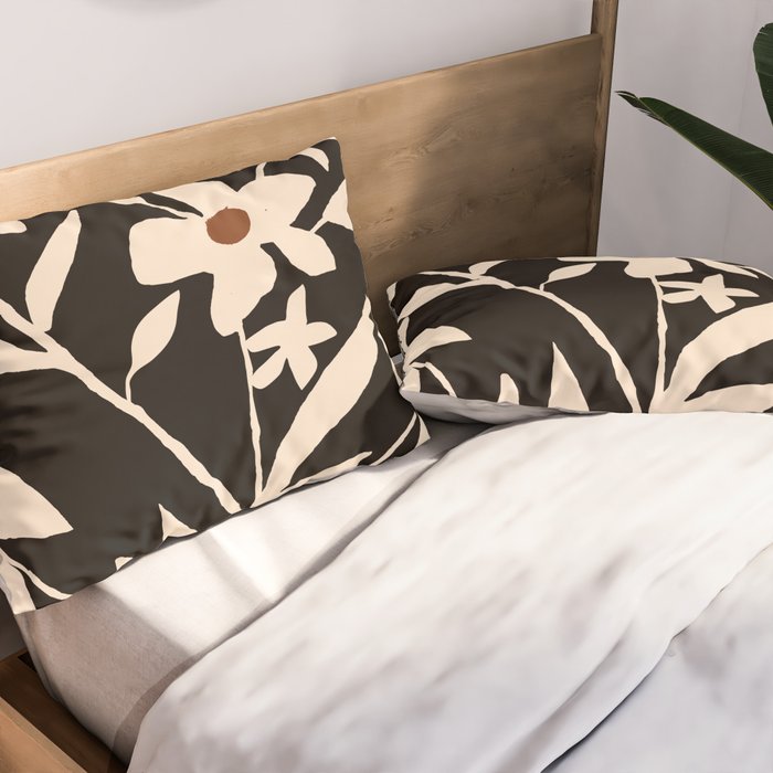 Abstract Minimal Flowers 29 Pillow Sham Gallery Image 2