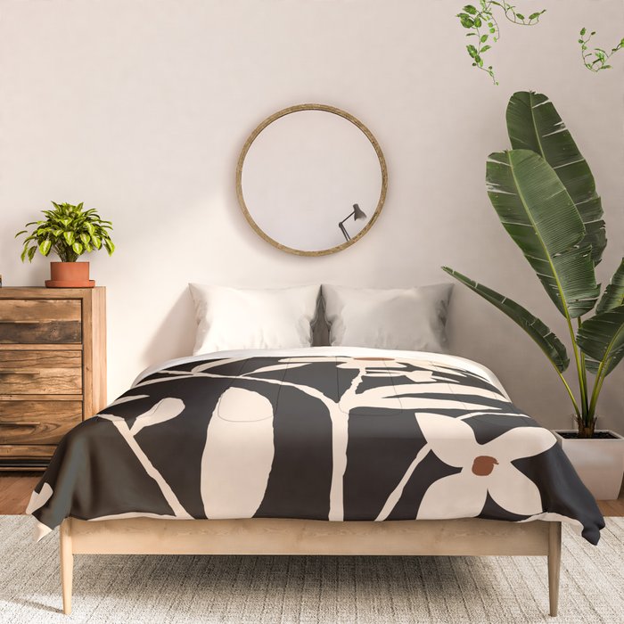 Abstract Minimal Flowers 29 Comforter Gallery Image 3