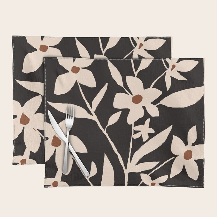 Abstract Minimal Flowers 29 Placemat Gallery Image 1
